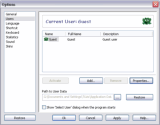 Options Users Tab