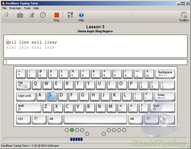 keyblaze typing tutor