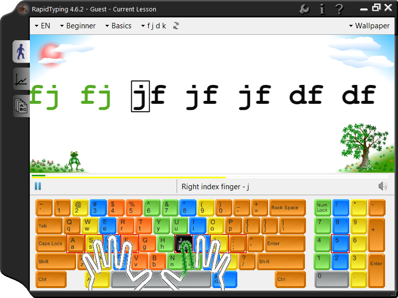 Typing Tutor, Typing Test and Typing games at