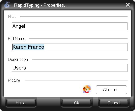 Dialog Create a new user