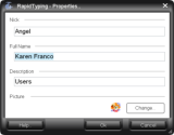 Dialog 'Create a new user'