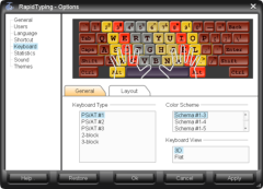 Options, Tab Keyboard, General
