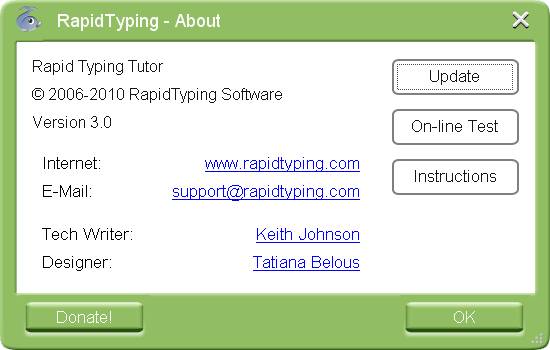 Dialog About program