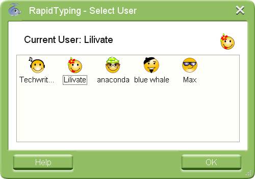 Dialog Select user