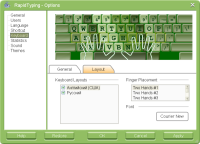 Options, Tab Keyboard, Layouts