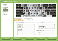 Options, Tab Keyboard, General
