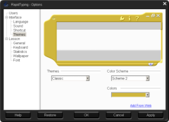 Options, Tab Themes