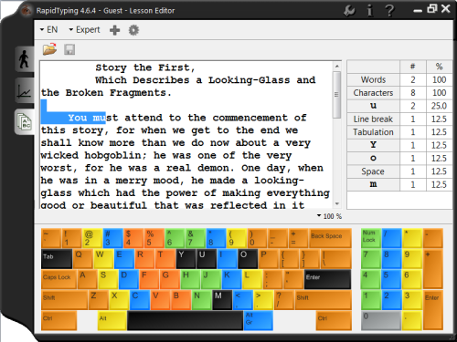typing lesson editor expert