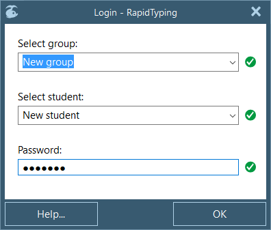 Login dialog box