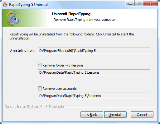 RapidTyping uninstall