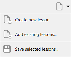 Lesson menu