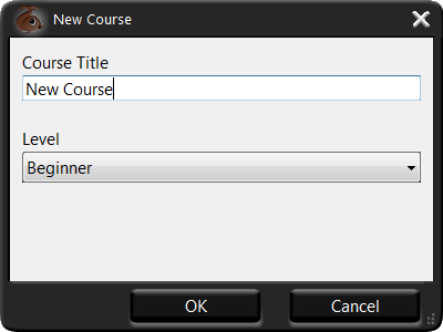 New Course Dialog Box