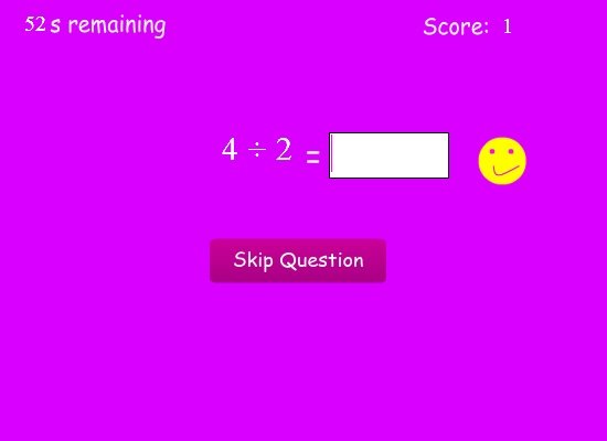 Simple Division Math Game