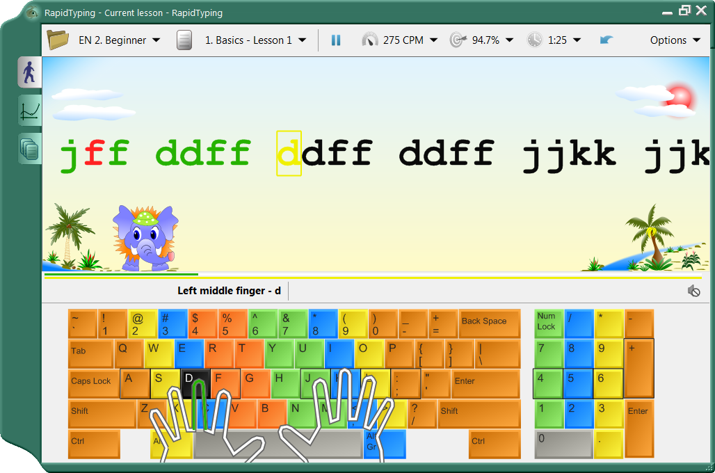 Typing Tutor Description Of Free Touch Typing Tutor RapidTyping