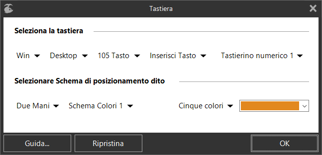 «Tastiera» finestra di dialogo