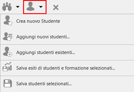 «Studente» menu classe